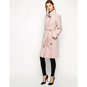 Ted Baker Light Pale Pink Nevia Belted Wrap Coat TB 4 US 6 UK 10
